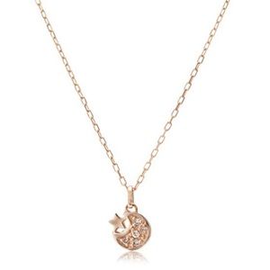 10K Pink Gold 0.02ct Diamond Necklace
